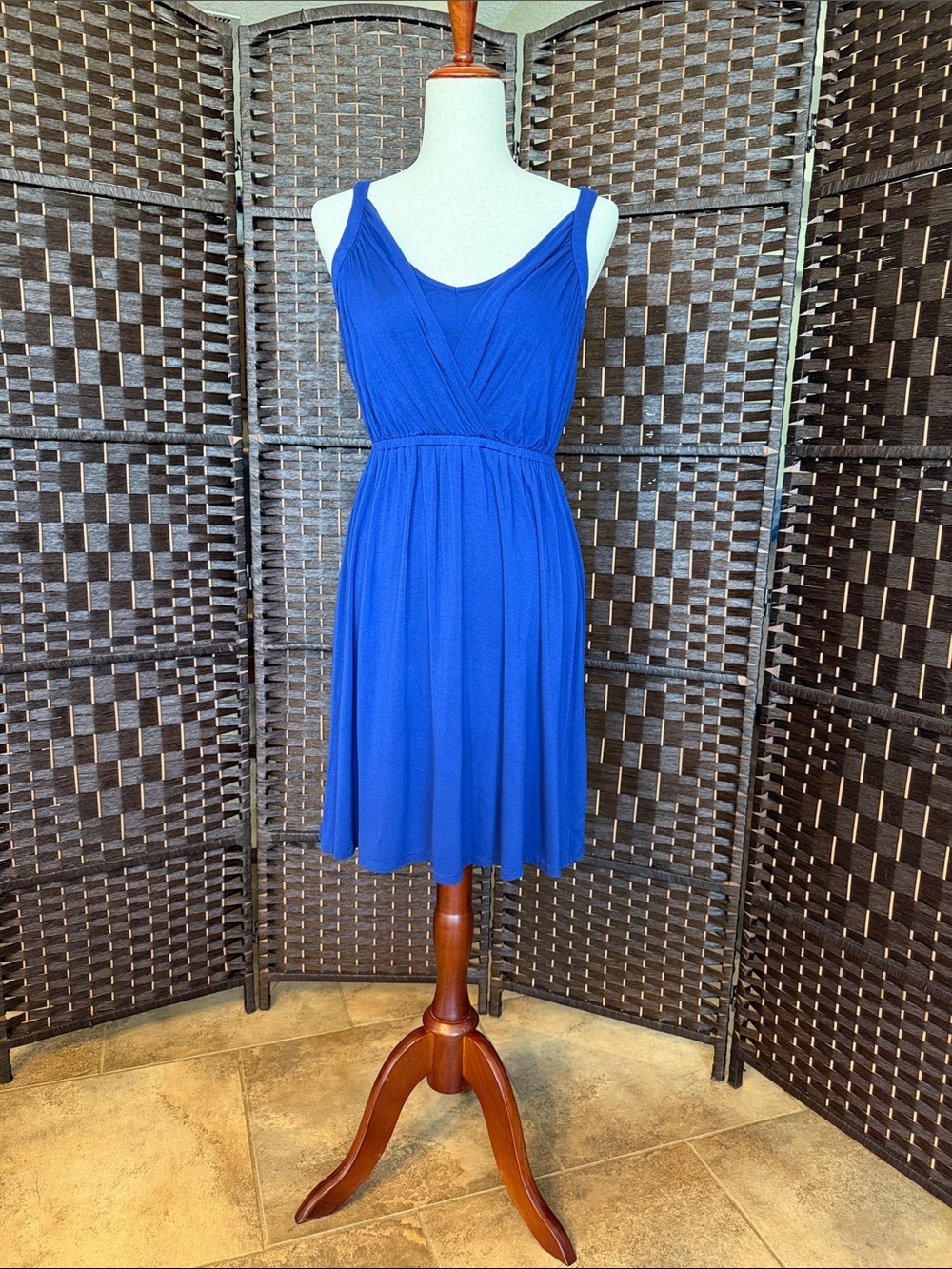 LOFT Royal Blue Sleeveless Midi Dress